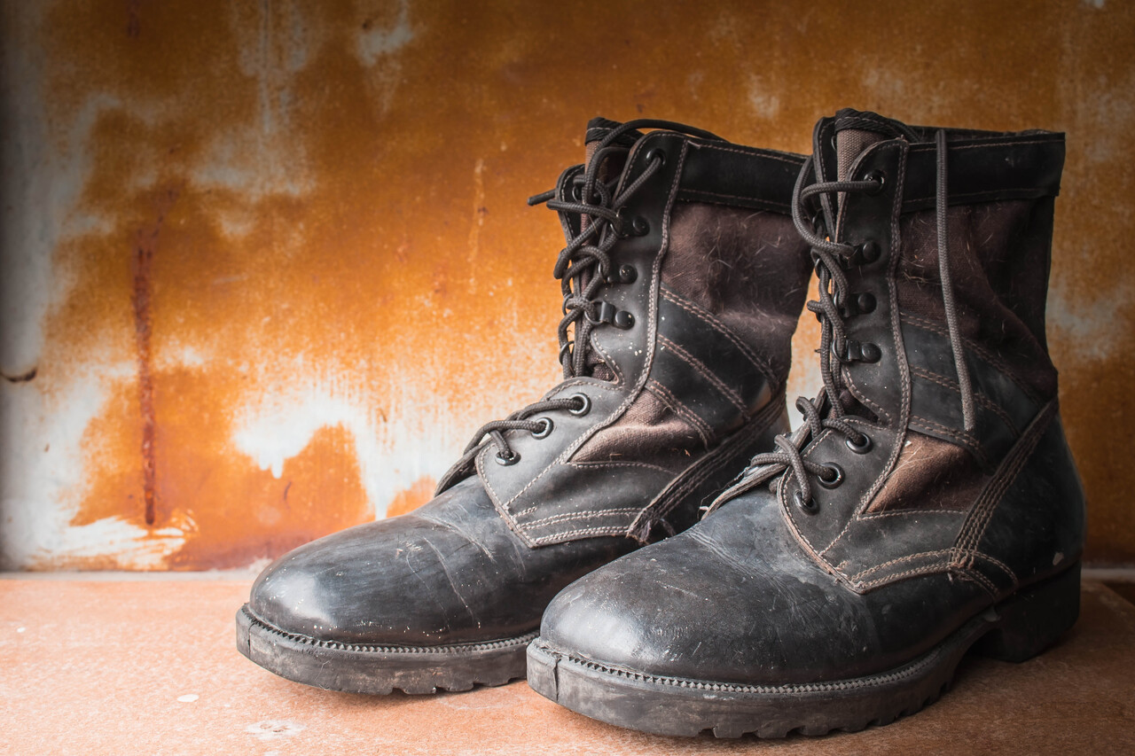 Old safety shoes